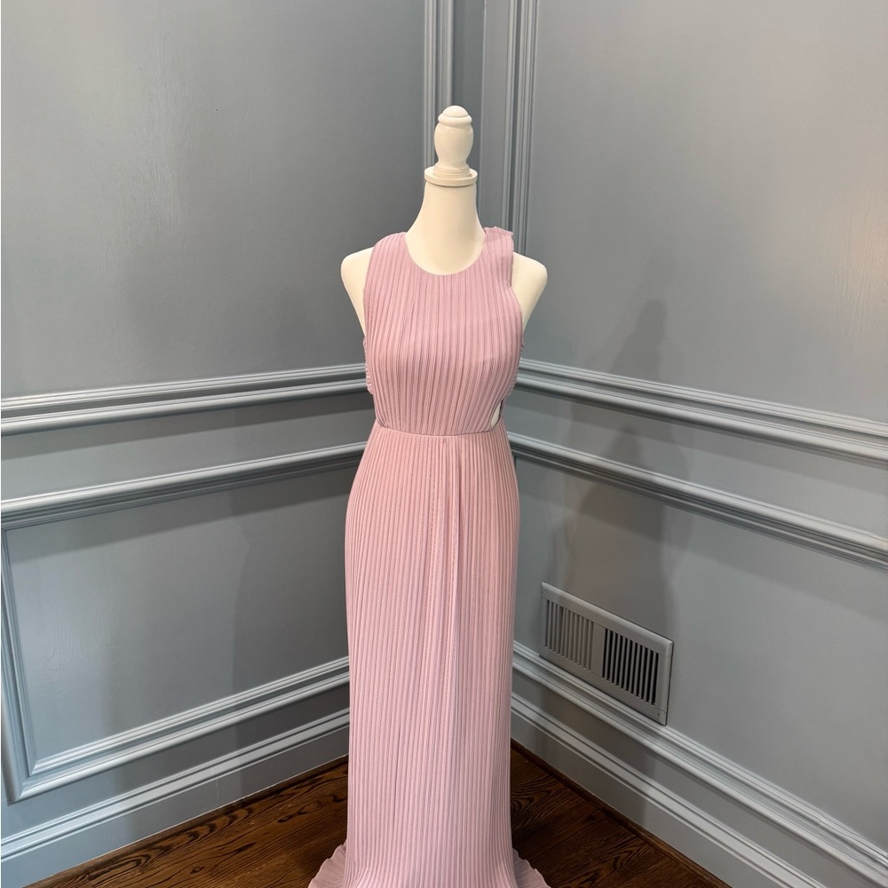 BCBGMaxAzria Soft Lilac Pleated Maxi Dress